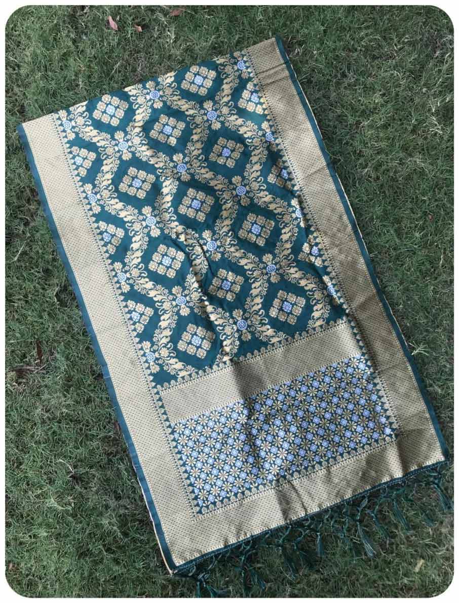 Golden Silver Thread Silk Dupatta Leading Supplier Golden Silver Thread Silk Dupatta Leading Supplier